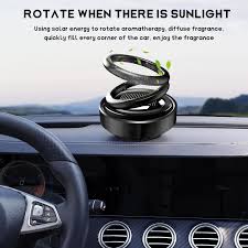 **Solar Powered Rotating Car Dashboard Perfume | Auto-Rotation Car Interior Decoration | Stylish Car Air Freshener & Dashboard Ornament**