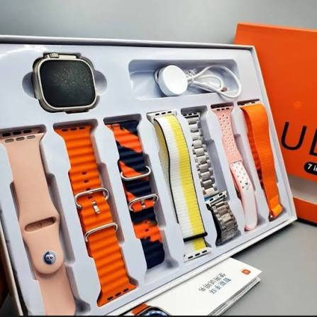 **Smart Watch with Metal Chain & 7 Straps | Stylish Smartwatch for Boys & Girls | Perfect Gift**