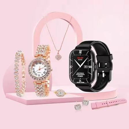 **A58 Smart Watch for Ladies | Stylish Women’s Smartwatch Gift Set | Fashion Smart Watch for Girls & Women | Perfect Birthday & Special Occasion Gift**